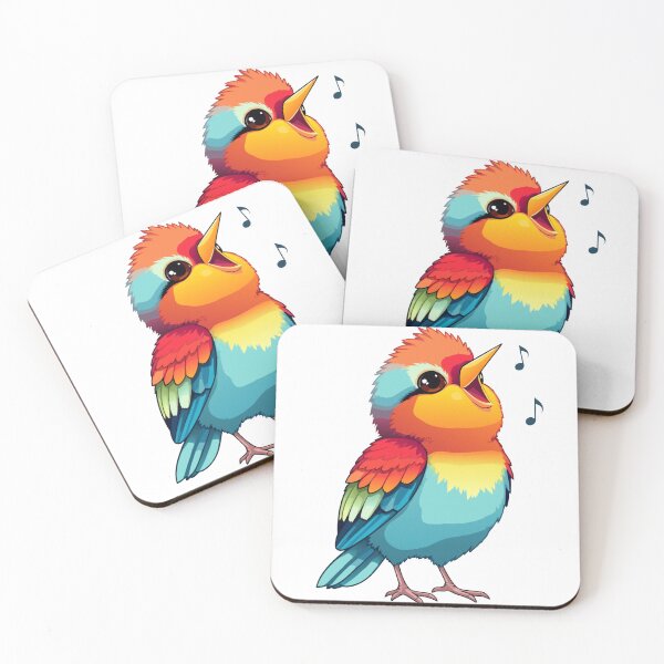 Item preview, Colorful Singing Bird Illustration – Cute Cartoon Songbird Clipart designed and sold by Royalsticker.