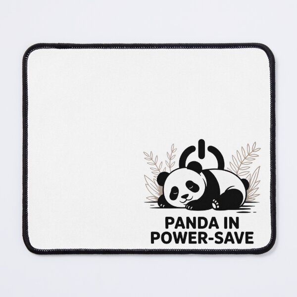 Item preview, Funny Panda in Power-Save Mode Pun designed and sold by Dewer Shop.