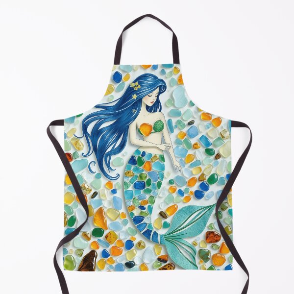 Item preview, A beautiful mermaid made of sea glass fragments designed and sold by Ponted.