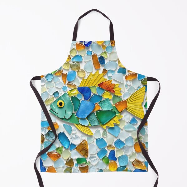 Item preview, Illustrated fish made of sea glass fragments designed and sold by Ponted.