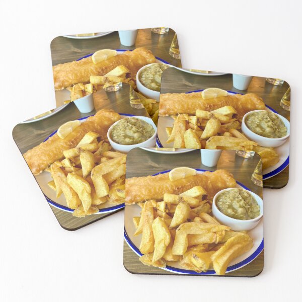 Item preview, Yummy fish and chips with mushy peas designed and sold by Ponted.
