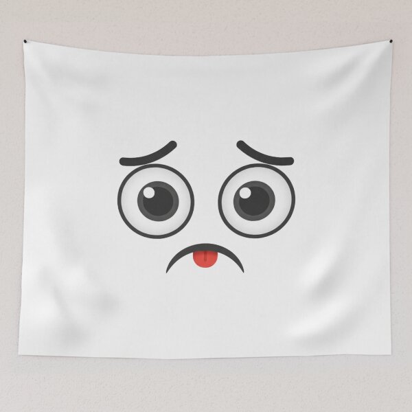 Item preview, Sad Worried Emoji Cartoon Face designed and sold by Adrian Kane.