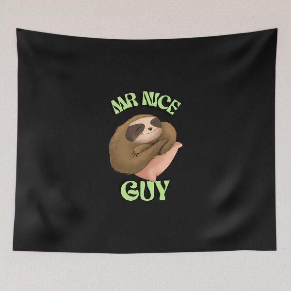Item preview, MR NICE GUY Cute Lazy SLOTH Sleeping designed and sold by JusTiceT-shirts.