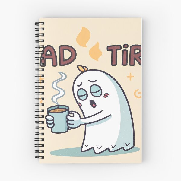 Item preview, Dead Tired Ghost Drinking Coffee Funny Cartoon Design designed and sold by FluffyPeels.