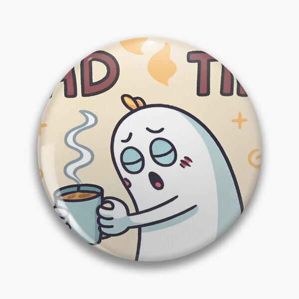 Item preview, Dead Tired Ghost Drinking Coffee Funny Cartoon Design designed and sold by FluffyPeels.