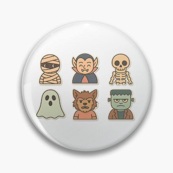 Item preview, Halloween isolated png set featuring Animated illustration monsters, perfect for backgrounds, AI Generated designed and sold by dvoevnore.