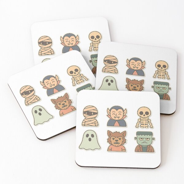 Item preview, Halloween isolated png set featuring Animated illustration monsters, perfect for backgrounds, AI Generated designed and sold by dvoevnore.