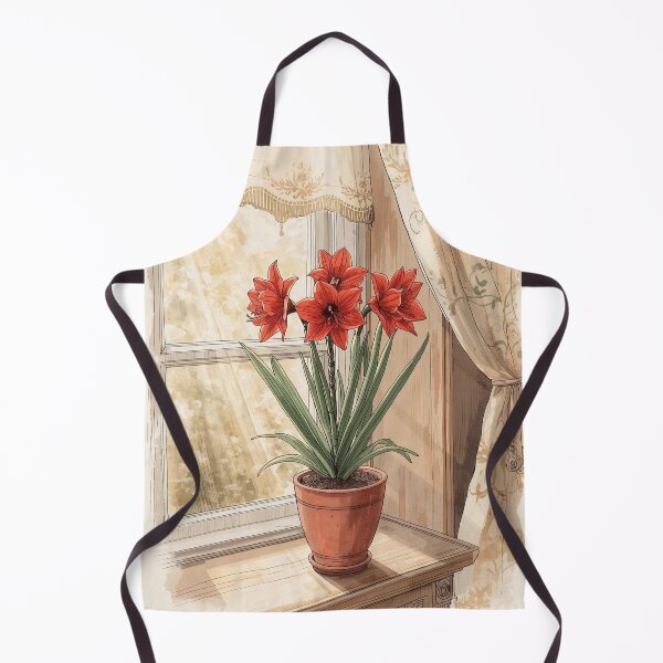 Item preview, Windowsill Amaryllis – Cottagecore Bloom designed and sold by Deezyned.