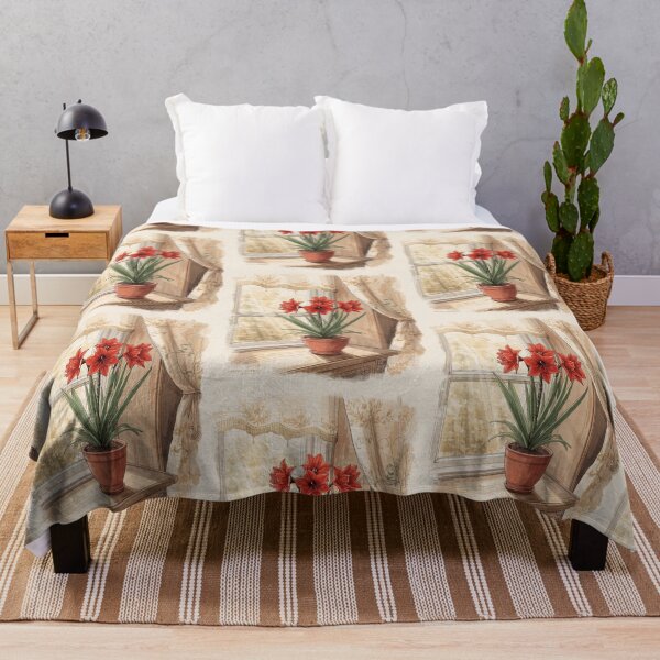 Item preview, Windowsill Amaryllis – Cottagecore Bloom designed and sold by Deezyned.