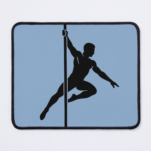 Item preview, Light Blue - Male Pole Dancer Silhouette – Strength and Style in Pole Dance – Pole Dancing designed and sold by InnerFlow.