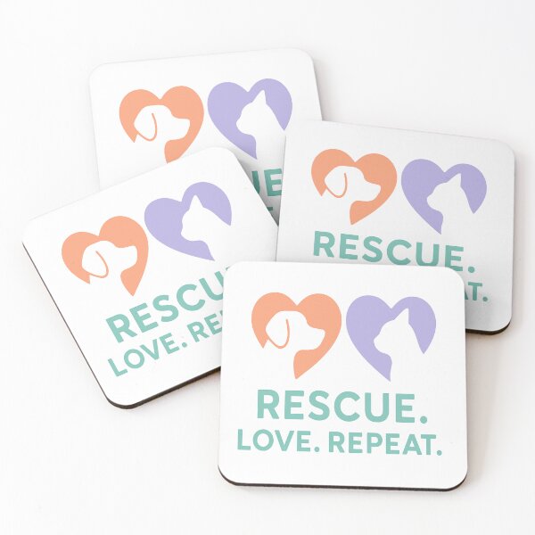 Item preview, Rescue Love Repeat Dog and Cat Design designed and sold by NitkiStudio.