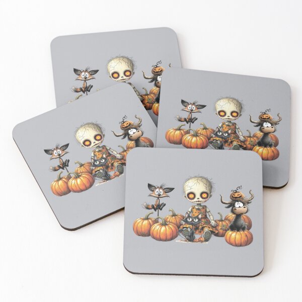 Item preview, Zombies and pumpkins. Halloween cat, cow and fox. designed and sold by MagelliShop.