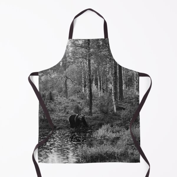 Item preview, When the rain falls. Brown bear 2025 bw designed and sold by Jouko Lehto Photography.