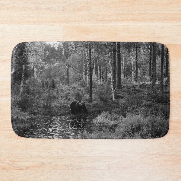 Item preview, When the rain falls. Brown bear 2025 bw designed and sold by Jouko Lehto Photography.