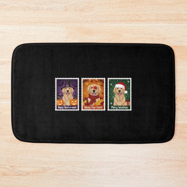 Item preview, Golden Retriever Holiday Stamp – Halloween, Fall, Christmas Dog Art designed and sold by The Real Life Symphony.