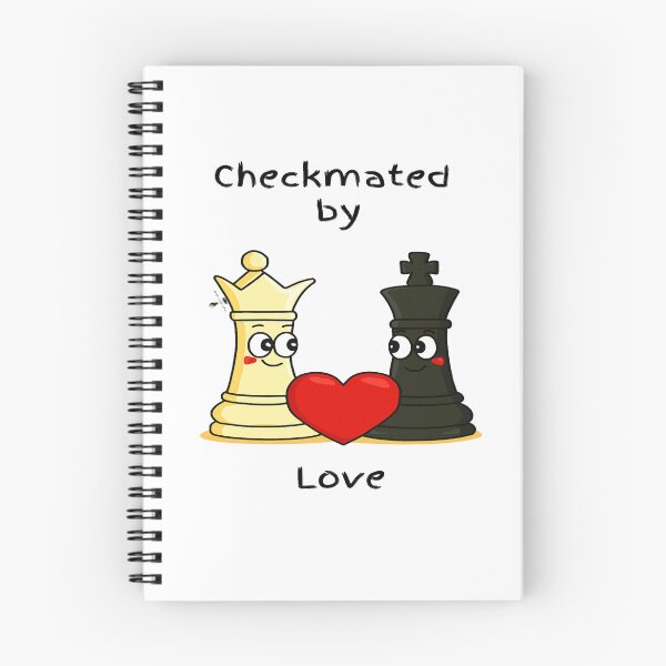 Item preview, Checkmated by Love – Black King & White Queen Chess Romance designed and sold by PawnShiftGoods.
