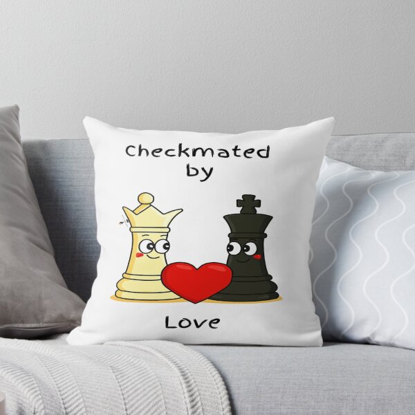 Item preview, Checkmated by Love – Black King & White Queen Chess Romance designed and sold by PawnShiftGoods.