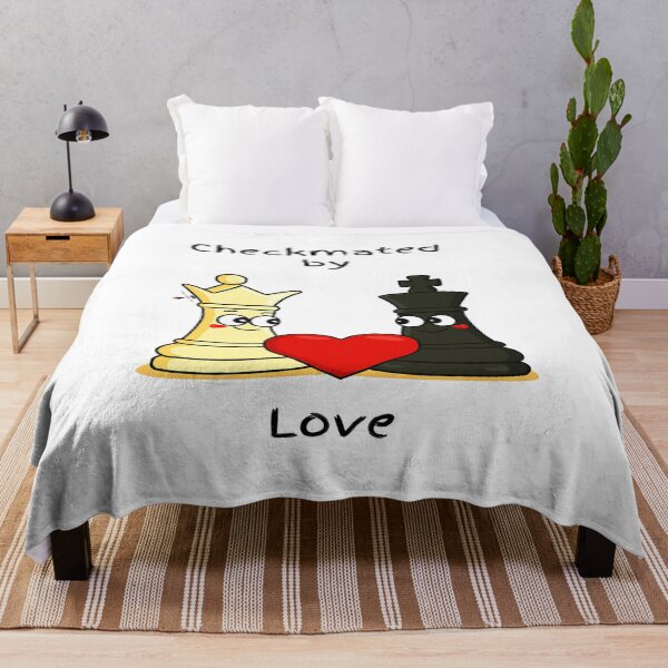 Item preview, Checkmated by Love – Black King & White Queen Chess Romance designed and sold by PawnShiftGoods.