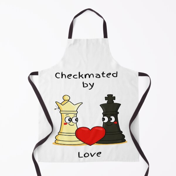 Item preview, Checkmated by Love – Black King & White Queen Chess Romance designed and sold by PawnShiftGoods.
