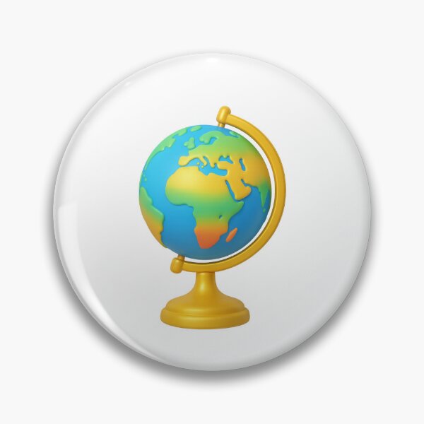 Item preview, Globe on stand showing colorful continents, perfect for back to school theme, AI generated designed and sold by dvoevnore.