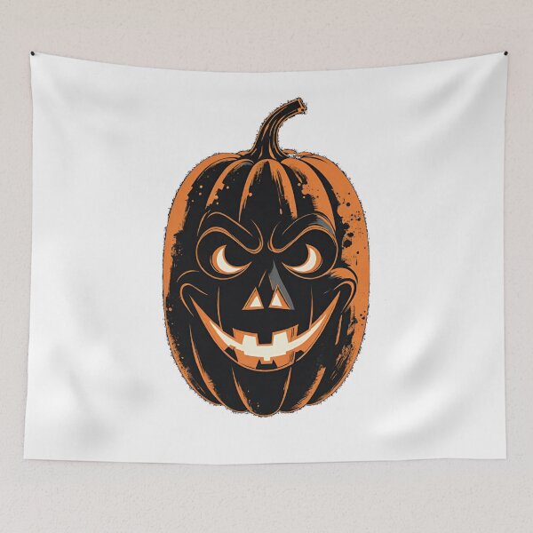 Item preview, Vintage Pumpkin, Retro Halloween, Halloween Pumpkin, Halloween Art, Creepy Pumpkin, Spooky Pumpkin, Retro Design, Pumpkin Season designed and sold by Ciarka.