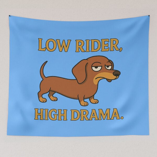 Item preview, Dachshund: Low Rider, High Drama designed and sold by Foglifter.
