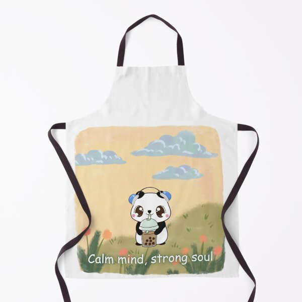 Item preview, Calm Mind, Strong Soul – Cute Panda with Bubble Tea Design designed and sold by AnfalAl-Sabti.