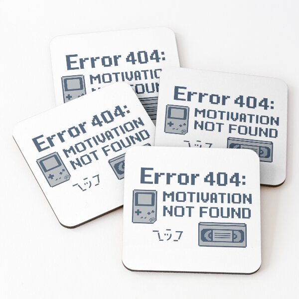 Item preview, Error 404 Motivation Not Found – Retro Tech Gamer Meme Design designed and sold by Dragonfly-10.