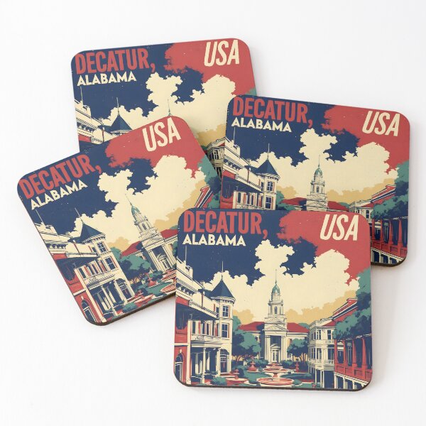 Item preview, Decatur Alabama 1950s USA Vintage Travel Tourism  designed and sold by TravelersGems.