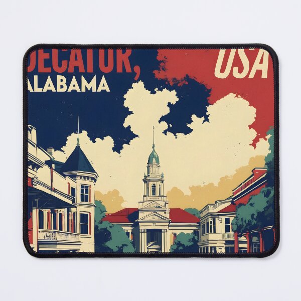 Item preview, Decatur Alabama 1950s USA Vintage Travel Tourism  designed and sold by TravelersGems.