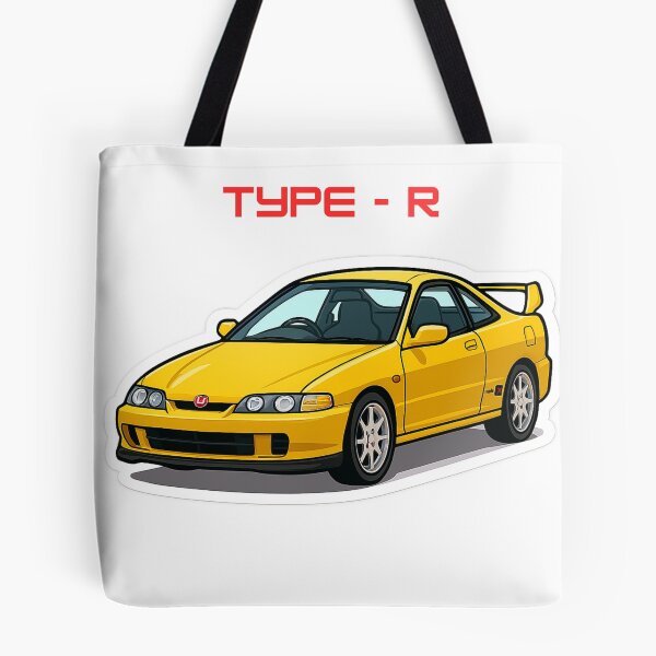 Item preview, Yellow Honda Integra Type R Cartoon Sticker V2 designed and sold by motivationsmega.