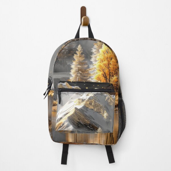 Item preview, Autumn Mountain Scenery at Night – Snow-capped Mountains and Lake Reflection Landscape Art designed and sold by MargaretWiktor.
