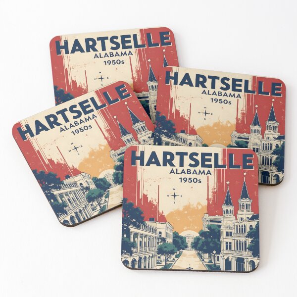 Item preview, Hartselle Alabama 1950s USA Vintage Travel Tourism  designed and sold by TravelersGems.