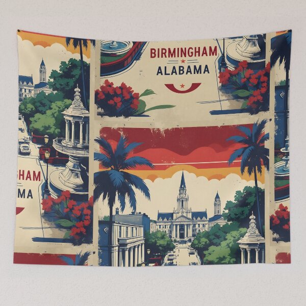 Item preview, Birmingham Alabama 1950s USA Vintage Travel Tourism  designed and sold by TravelersGems.