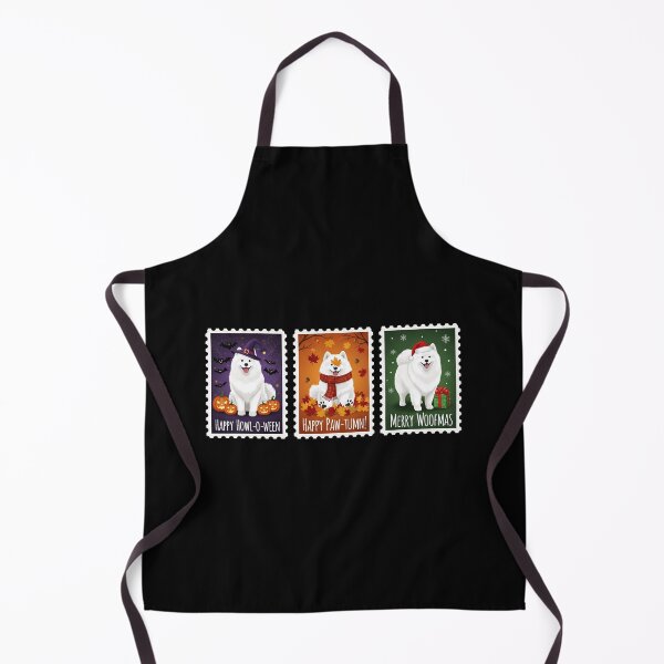 Item preview, Samoyed Holiday Stamp – Halloween, Fall, Christmas Dog Art designed and sold by The Real Life Symphony.