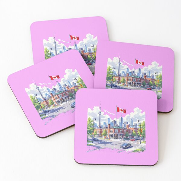 Item preview, Sketch of Morningside Ave & Lawrence Ave Toronto with Canada Flag,   designed and sold by PaintMeWorld.
