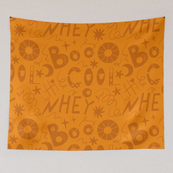 Item preview, Cool Hey Words in Monochrome Pattern designed and sold by Farissa Designs.