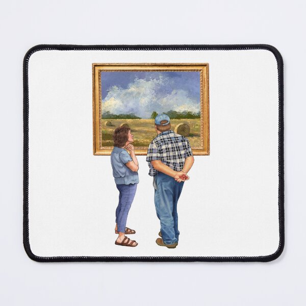 Item preview, Farmer and His Wife at the Art Gallery, Illustration designed and sold by JoyfulWhimsy.