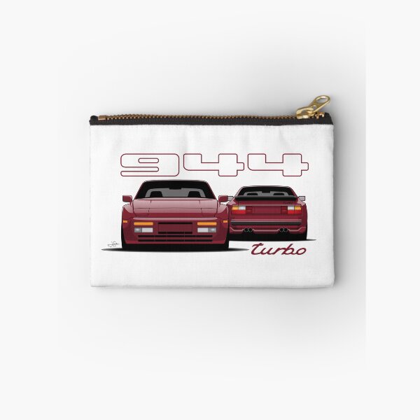 Item preview, Porsche 944 turbo Front rear retro Burgundy Illustration designed and sold by blackdogshop.