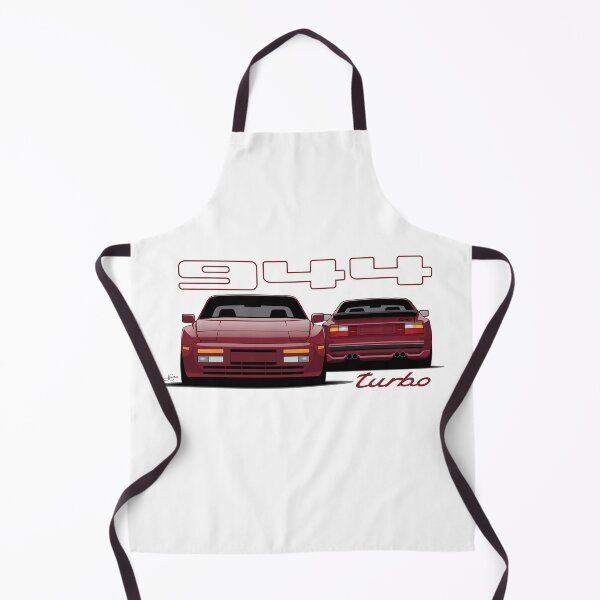 Item preview, Porsche 944 turbo Front rear retro Burgundy Illustration designed and sold by blackdogshop.