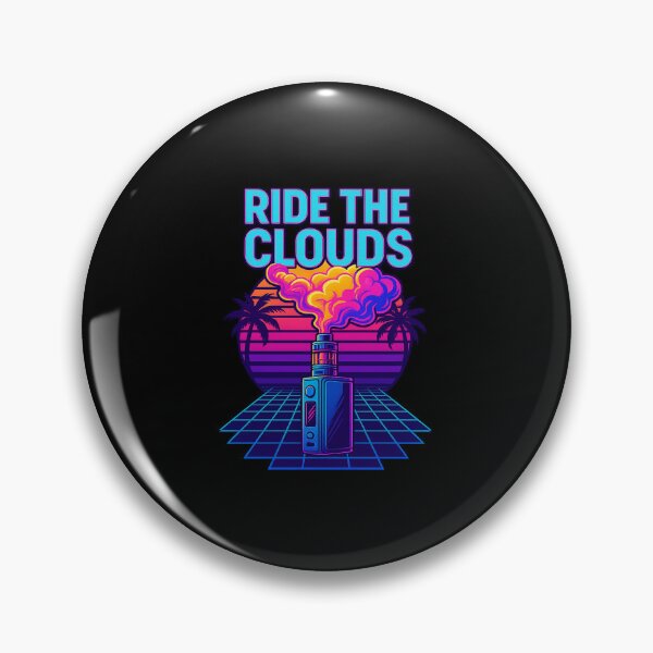 Item preview, Retro Neon Clouds Vape T-Shirt – 80s Synthwave Vaporwave Design “Ride the Clouds” designed and sold by House of Taste Designs.