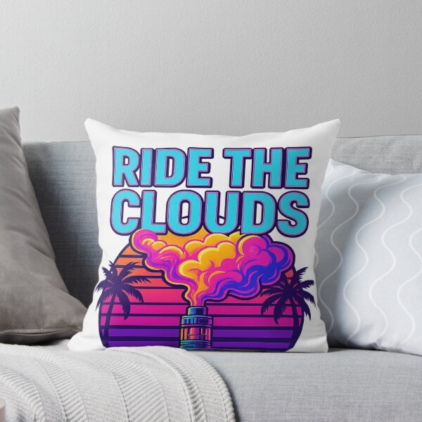 Item preview, Retro Neon Clouds Vape T-Shirt – 80s Synthwave Vaporwave Design “Ride the Clouds” designed and sold by House of Taste Designs.