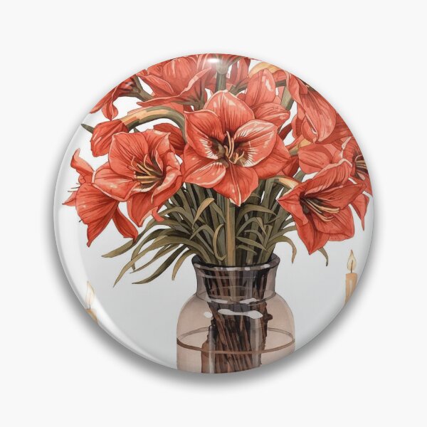 Item preview, Amaryllis Table – Cottagecore Farmhouse Still Life designed and sold by Deezyned.
