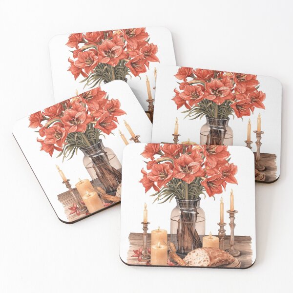 Item preview, Amaryllis Table – Cottagecore Farmhouse Still Life designed and sold by Deezyned.