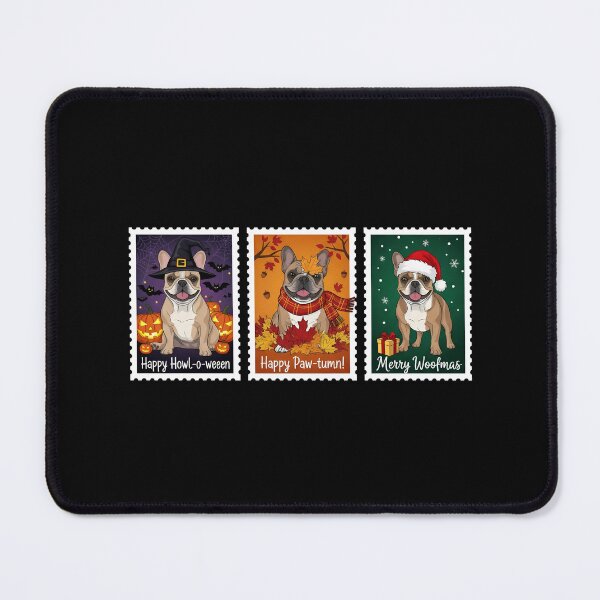 Item preview, French Bulldog Holiday Stamp – Halloween, Fall, Christmas Dog Art designed and sold by The Real Life Symphony.