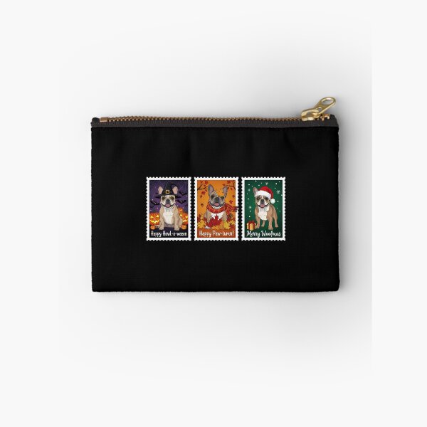 Item preview, French Bulldog Holiday Stamp – Halloween, Fall, Christmas Dog Art designed and sold by The Real Life Symphony.