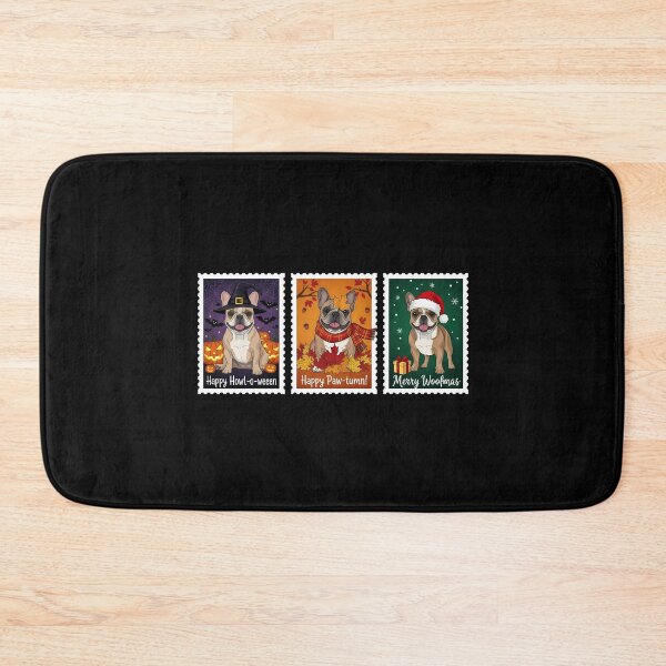 Item preview, French Bulldog Holiday Stamp – Halloween, Fall, Christmas Dog Art designed and sold by The Real Life Symphony.