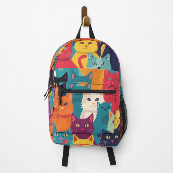 Item preview, Colorful Cats Pattern – Modern Pop Art Design designed and sold by Jocamedahub.