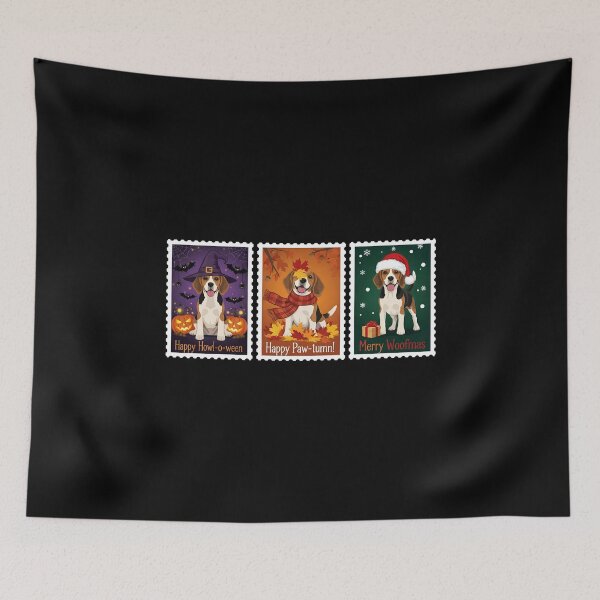 Item preview, Beagle Holiday Stamp – Halloween, Fall, Christmas Dog Art designed and sold by The Real Life Symphony.