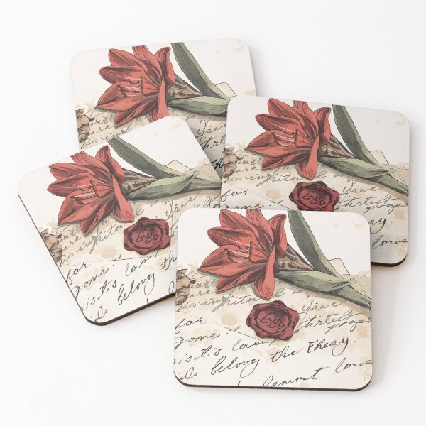 Item preview, Amaryllis & Letter – Cottagecore Love Note designed and sold by Deezyned.